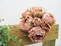 Artificial Peony Bouquet<br>Mauve