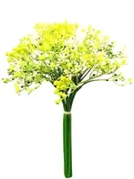 Artificial Baby's Breath Bouquet<br>Yellow - 15cm