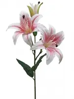 Artificial Casablanca Tiger Lily<br>White/Pink