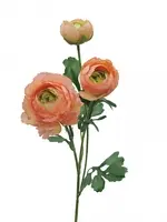 Artificial Ranunculus Spray x 3<br>Orange