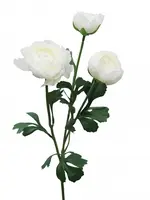 Artificial Ranunculus Spray x 3<br>White