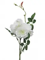 Artificial Mini Wild Rose Spray<br>White