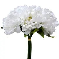 Artificial Peony Bouquet x 5<br>White