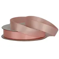 15mm Double Sided Satin<br>Light Pink x 25mtr