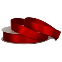 15mm Double Sided Satin<br>Red x 25mtr