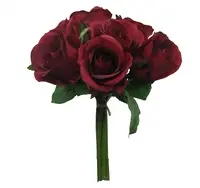 Artificial Rose Bouquet x 7<br>Burgundy