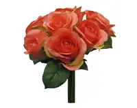 Artificial Rose Bouquet x 7<br>Orange