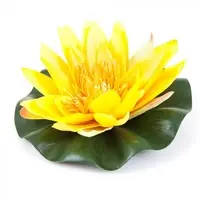 Artificial Floating Waterlily<br>Yellow 20cm