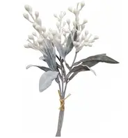 Artificial Wattle Berry Bundle<br>White