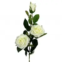 Artificial Rose Spray x 3<br>White Artificial Rose Spray x 3<br>White