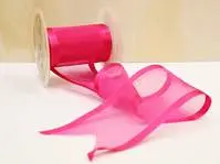 Organza Ribbon - 90mm Fuchsia