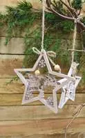Hanging Wooden Star<br>Natural