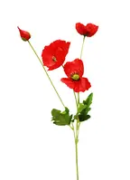 Artificial Poppy Spray<br>Red