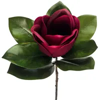 Artificial Magnolia Stem<br>Burgundy