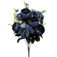 Artificial Peony Mixed Bush<br>Navy