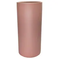 Ceramic Cylinder Vase<br>Matte Pink 28cm