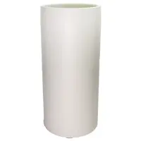 Ceramic Cylinder Vase<br>Matte White 28cm