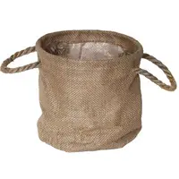 Hessian Pot Bag<br>With Rope Handles