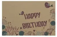 Gift Card<br>Kraft with Happy Birthday