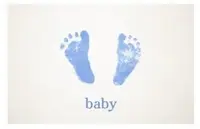 Gift Card<br>White with Baby Boy Feet