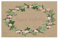 Gift Card<br>Kraft with Happy Birthday