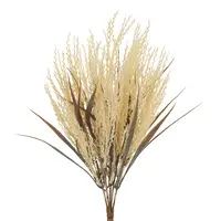Artificial Plume Grass Bush<br>Cream