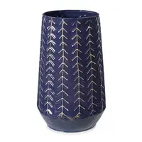 Metal Navik Vase<br>Navy Blue