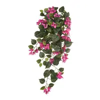 Artificial Hanging Bougainvillea Bush<br>Fuchsia