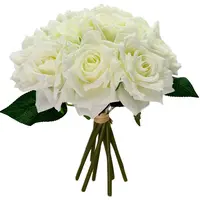 Artificial Monaco Rose Bundle x 10<br>White