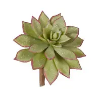 Artificial Succulent<br>Light Green/Mauve 16cm
