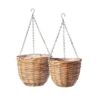 Hanging Rattan Pot Baskets<br>2 sizes