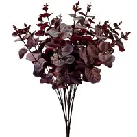 Artificial Eucalyptus Bush<br>Brown/Burgundy