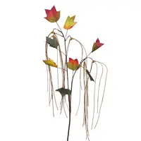 Artificial Lirio Leaf Branch<br>122cm Orange