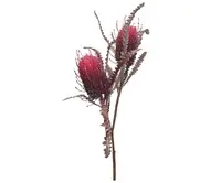 Artificial Banksia Spray x2<br>Red