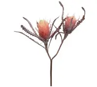 Artificial Banksia Spray x2<br>Orange