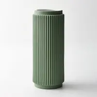 Ceramic 'Culotta' Cylinder Vase<br>Mint Green 30cm
