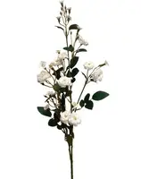 Artificial Burma Rose Spray<br>White