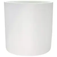 Ceramic Cylinder Large Vase<br>Matte White 21cm