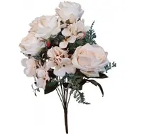 Artificial Rose/Hydrangea Bush<br>Cream