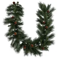 Artificial Premium Pine Garland<br>with Pinecones 1.8m