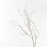 Artificial Curly Willow Twig Spray<br>Grey Wash