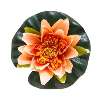 Artificial Floating Waterlily<br>Peach 20cm