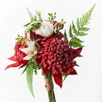 Artificial Waratah Mixed Bouquet<br>Red