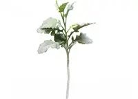 Artificial Dusty Miller Leaf Spray<br>32cm