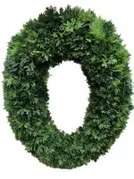 Artificial Cedar Pine Wreath<br>Oval