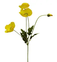 Artificial Poppy Spray<br>Yellow