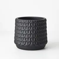 Ceramic Isobel Pot 13.5cm<br>Black