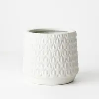 Ceramic Isobel Pot 13.5cm<br>White
