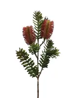 Artificial Banksia Spray<br>Burgundy