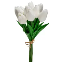 Artificial Tulip Bundle x9<br>White
